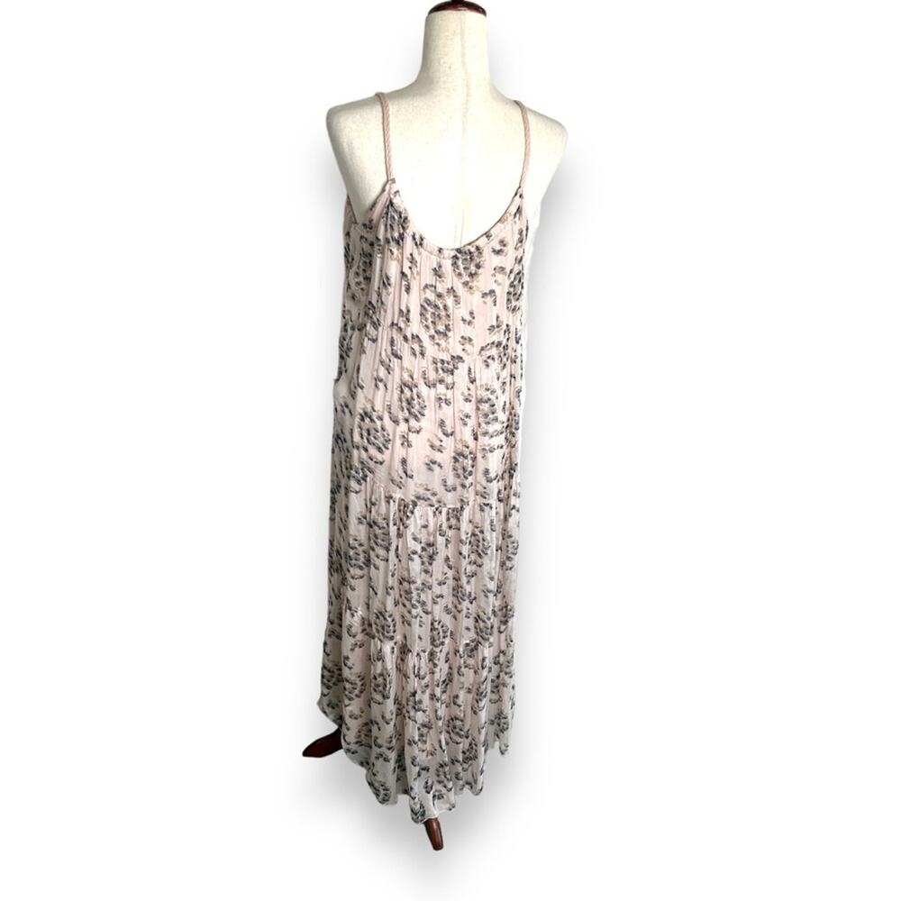 Sleeveless Floral Tiered Midi Dress - Pink - Picture 9 of 12